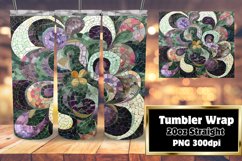 Sparkly Flower Tumbler Wrap Art 20oz Product Image 1