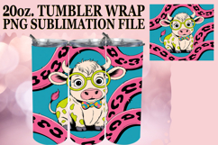 Playful Moments 20oz tumbler wrap, Cute Cow Product Image 1