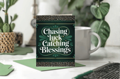 Chasing Luck Catching Blessings Greeting Card PNG Sublimatio Product Image 1