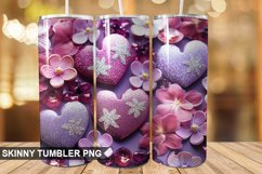 3D Valentine's Day Tumbler Design | Sublimation Wrap 20 Oz Product Image 1
