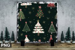 Christmas Tree Square Sublimation Slate Design Product Image 1
