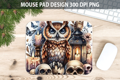 Watercolor Owl Mouse Pad Sublimation - Animal PNG Product Image 1