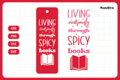Spicy Bookmark Saying SVG | Book Lovers - Living Vicariously Product Image 3