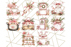 Christmas Cottagecore Kitchen Clipart PNG, Holiday Decor Product Image 8