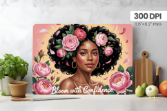 Afro Girl/Woman Melanin braided hair Cutting Board PNG Desig Product Image 1