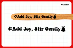 Christmas Wooden Spoon Handle Quote SVG - Stir Gently Product Image 3