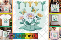 Cozy TSHIRT Art Ideas PNG, 3D Flowers Product Image 1
