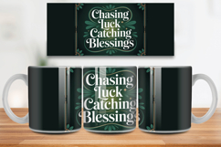 Chasing Luck Catching Blessings Mug Wrap PNG Sublimation Des Product Image 1