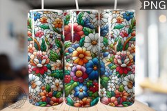 Embroidered Flowers Tumbler Wrap - High Quality 300 Dpi Product Image 1