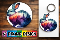 Heartfelt Keychain Circle PNG, Animals Art Product Image 1