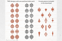 Chakra earrings svg bundle, leather earring template Product Image 2