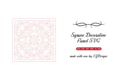Square Decorative Panel SVG | Laser Cut File Product Image 2