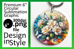 Cute Round Design for Car Coasters , Flowers Product Image 1
