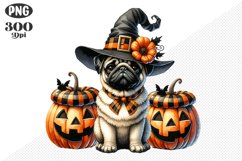 Halloween Dog Sublimation - Clipart PNG Design Product Image 1