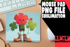 Radiant Retro Blossoms: Mouse Pad Smiling Flowers Product Image 1