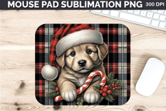 Watercolor Dog Mouse Pad Sublimation - Christmas PNG Design Product Image 1