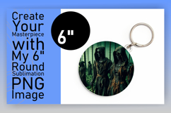 Whimsical Circle PNG Keychain Artwork , Horror Halloween Product Image 1