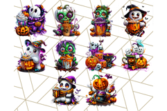 Spooky Café Cuties Halloween PNG Clipart, Holiday Elements Product Image 8