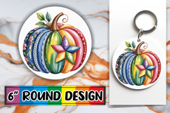 Timeless Sublimation Circle, Pumpkin Watercolor Product Image 1