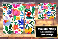 Rainbow Floral Fantasy 20oz Tumbler Sublimation Product Image 1