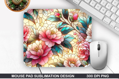 Flowers Mouse Pad Sublimation, Summer Mouse Pad PNG Product Image 1