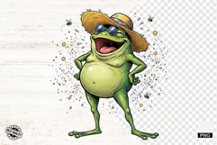 Whimsical Summer Frog Clipart Product Image 1