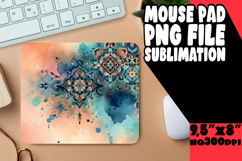 CHEERFUL DESK PAD PNG MAGIC, Watercolor Patter Product Image 1