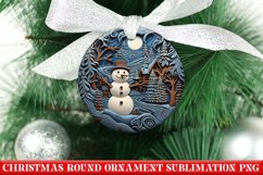 Christmas Quilling Round Ornament PNG | Santa | Sublimation Product Image 1