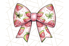 Watercolor Summer Bow Clipart PNG, Coquette Bright Bow Png Product Image 4
