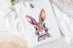 Cute Easter Bunny Clipart, Happy Easter Sublimation PNG Product Image 1