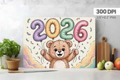Happy New Year Cutting Board PNG Festive New Year's Eve 2026 Product Image 1