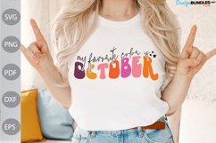 My Favorite Color is October SVG Design/ Fall Saying SVG Product Image 1