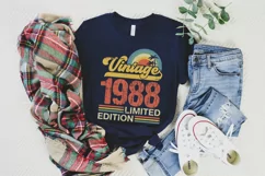 Vintage 1988 Limited edition SVG - 35th Birthday SVG T-shirt Product Image 2