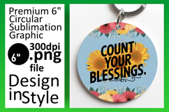 Trendy Round Design Keychain Template , Religious Product Image 1