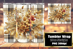 High-Quality 20oz Tumbler Design , Autumn Flower Product Image 1