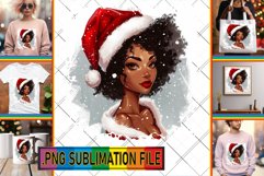 Vibrant TOTE BAG Gift PNG, Xmas Girl Product Image 1