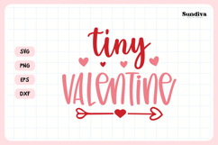 Kids Valentine's Day Quote SVG | Tiny Valentine Product Image 3