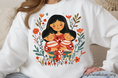 Mothers Day Folk Art Sublimation PNG Product Image 1