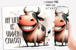 Funny Cow Skinny Tumbler Wrap Humorous Sayings PNG 20 oz. Product Image 2