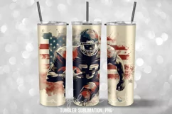 American football Tumbler Wrap Sublimation Product Image 4