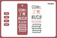 Bookmark Saying SVG | Funny Book Lovers - I'm Busy Reading Product Image 3