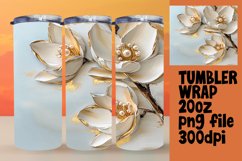 20oz Sublimation Design Download , 3D Flower Product Image 1