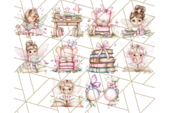 Bookish Fairy PNG Clipart, Whimsical Reading Elements Png Product Image 8