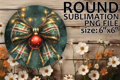 Playful Car Coasters Sublimation PNG, Holiday Bow Product Image 1