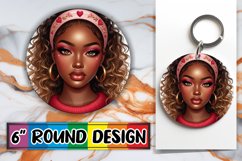 Timeless Keychain Circle PNG, Love Girl Product Image 1