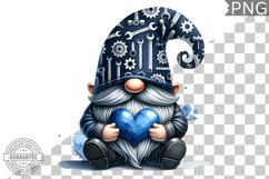 Father's day Gnome Sublimation - Clipart PNG Design Product Image 1