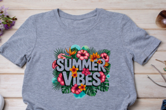 Happy Summer Vibes PNG with Palm Leaves Product Image 4