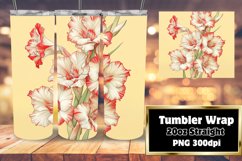 Watercolor Flowers Sublimation Wrap for 20oz Tumblers Product Image 1