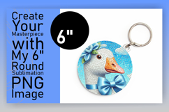 Vibrant Round Design Car Coaster PNG , Goose Product Image 1