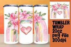 Colorful 20oz Tumbler Wrap Rainbow Design Product Image 1